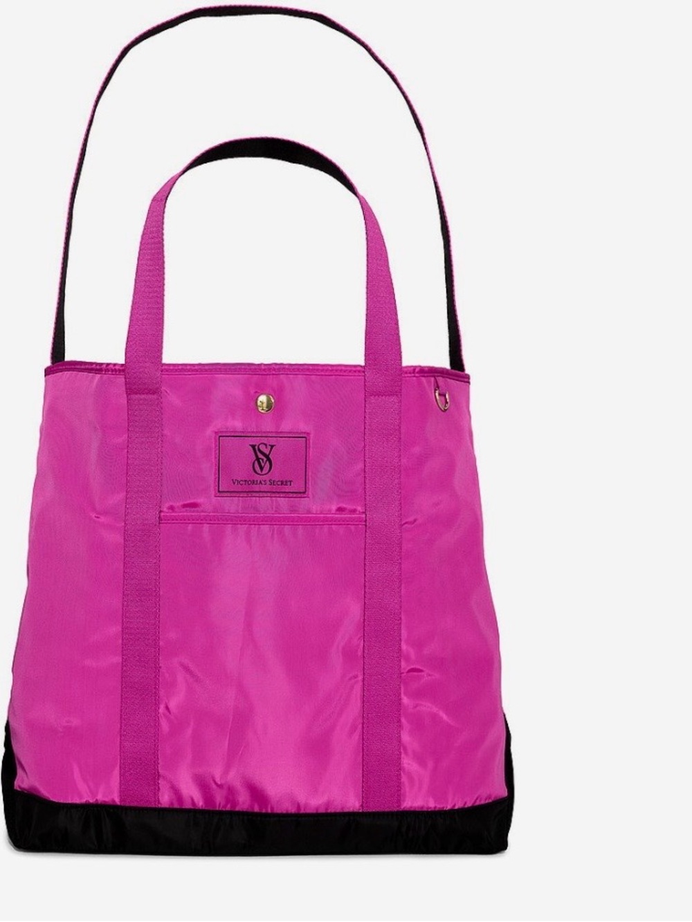 Victoria's Secret PINK Love PINK Nylon Tote Bag Pink & Black NWT